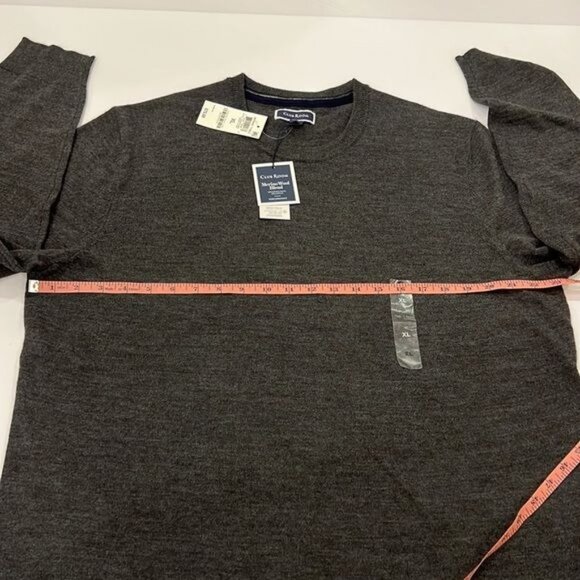 Club Room Merino Wool blend Ebony Heather crew neck sweater size XL NWT - Picture 9 of 10